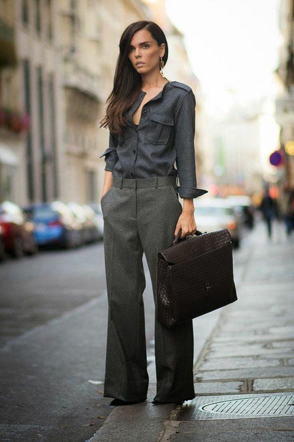 look monocromático para trabalho