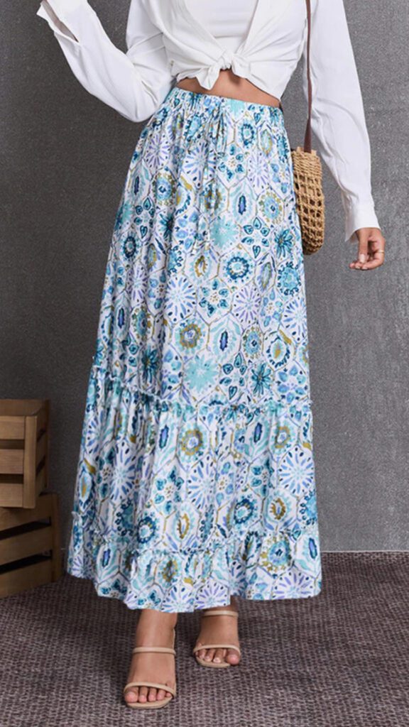 saia estampa paisley