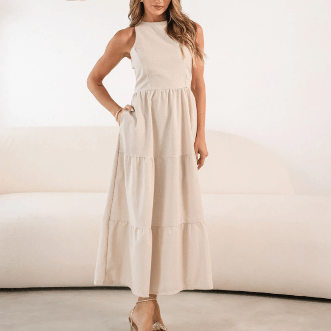 vestido de linho para o verão