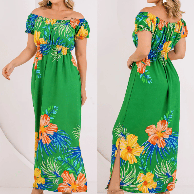 vestido ombro a ombro para o verão