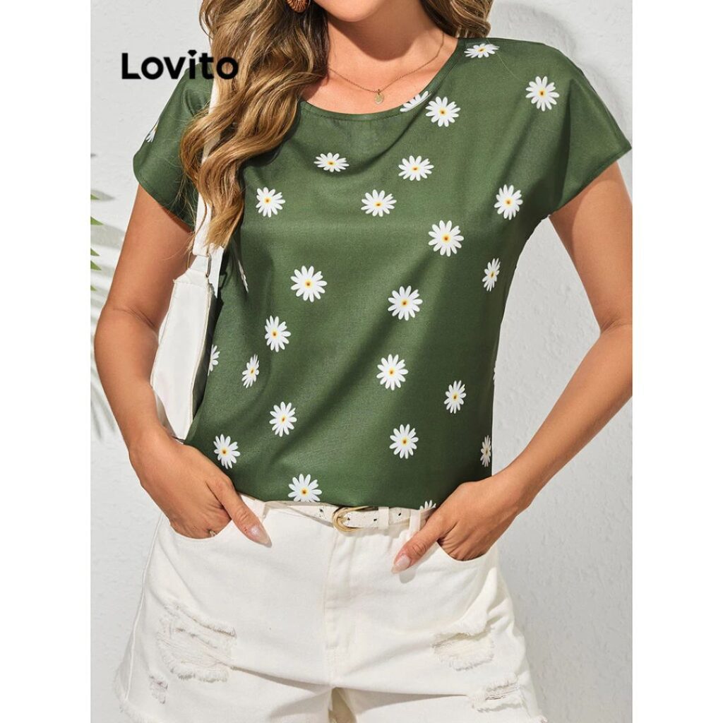 blusa elegante floral