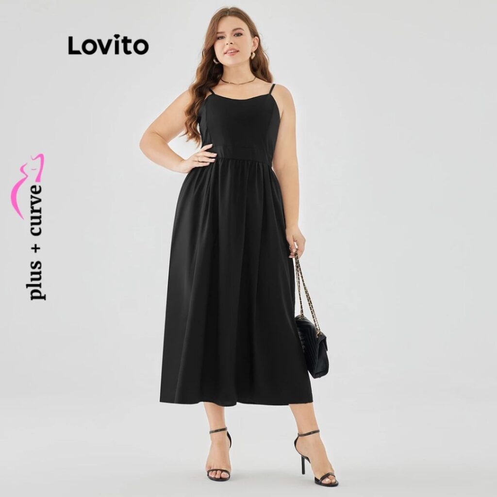 moda plus size vestido MONOCROMÁTICO