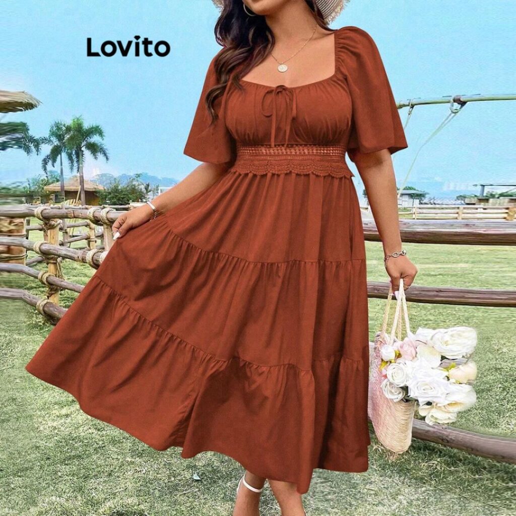 moda plus size vestido estampa babado