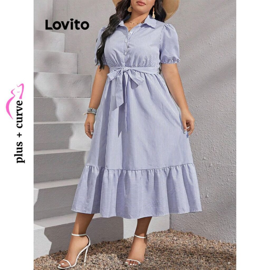 moda plus size vestido midi