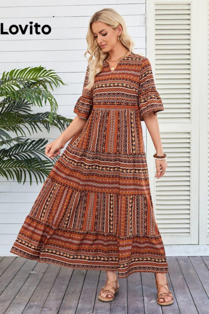 Como Usar Marrom - Boho Tribal Print Camada
