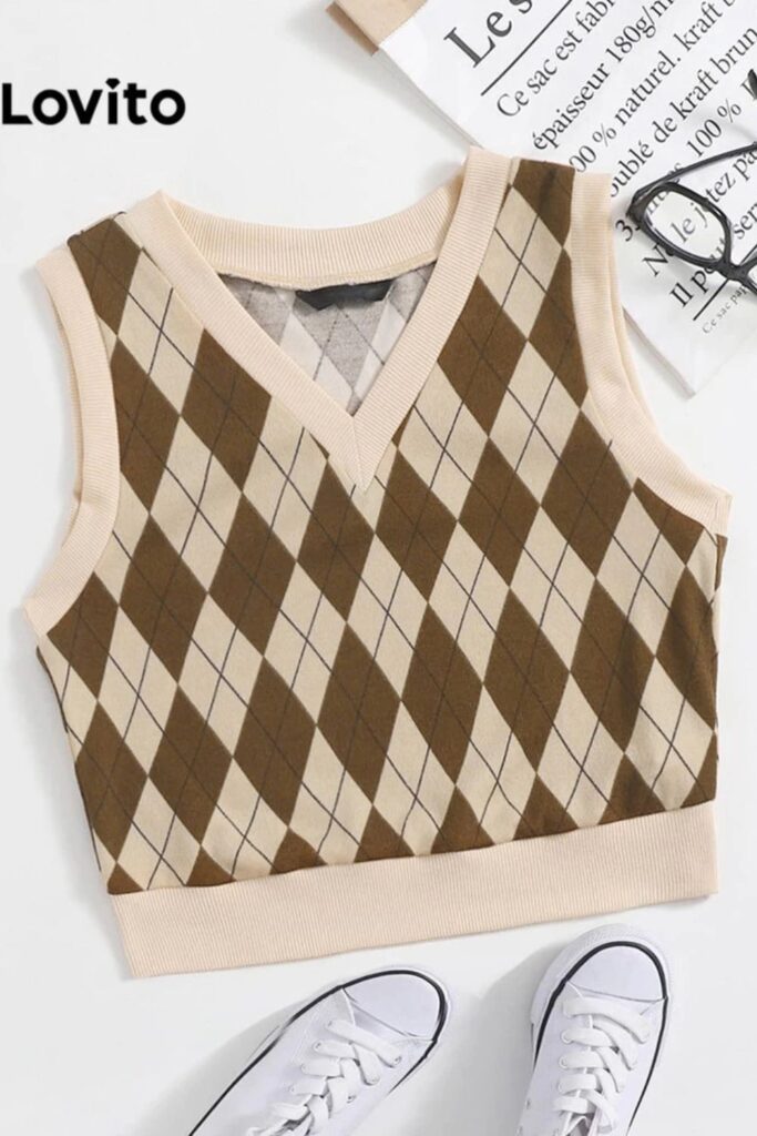 Como Usar Marrom - Preppy Blusa Feminina Xadrez