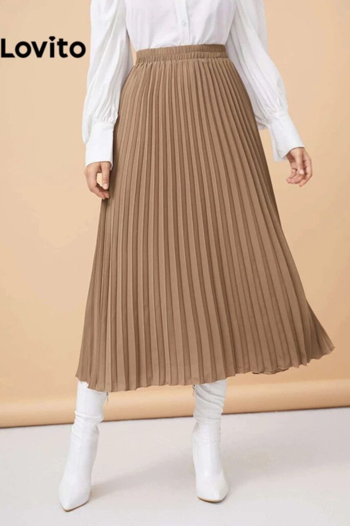 Como Usar Marrom - Saia Plissada Básica