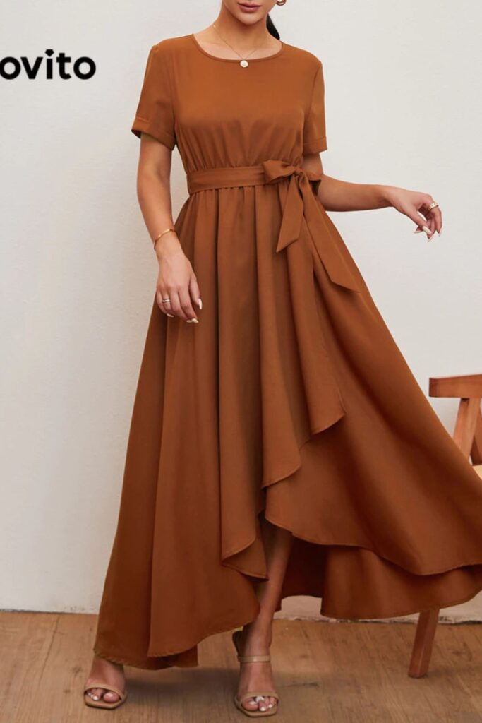 Como Usar Marrom - Vestido De Baile Simples Feminino