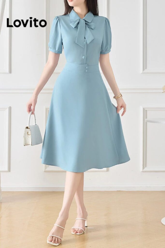 Como combinar azul - vestido elegante