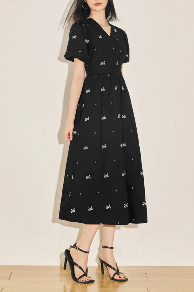 Como usar vestido midi - Vestido com Mangas Bufantes