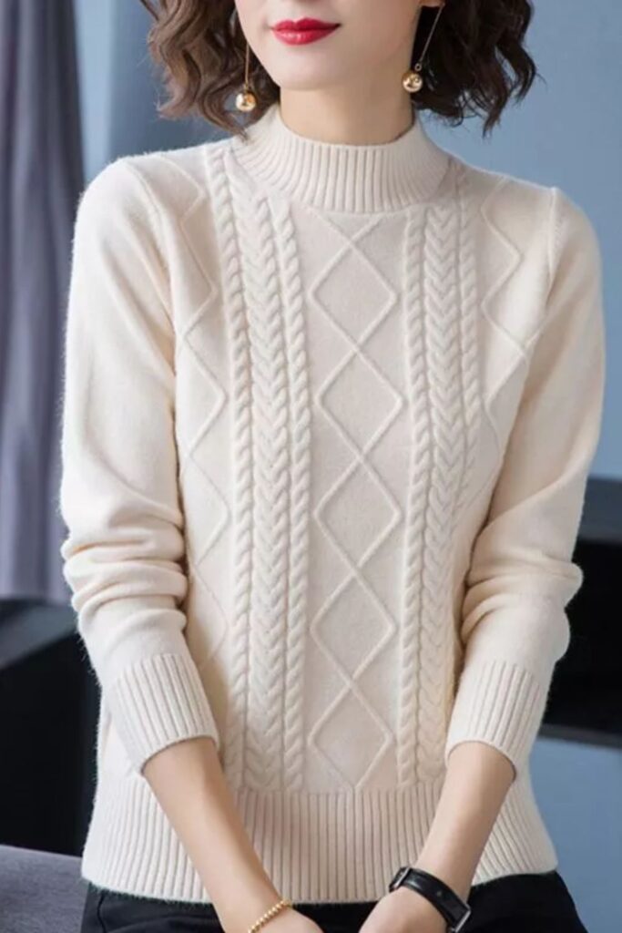Suéter Feminino De Mangas Compridas