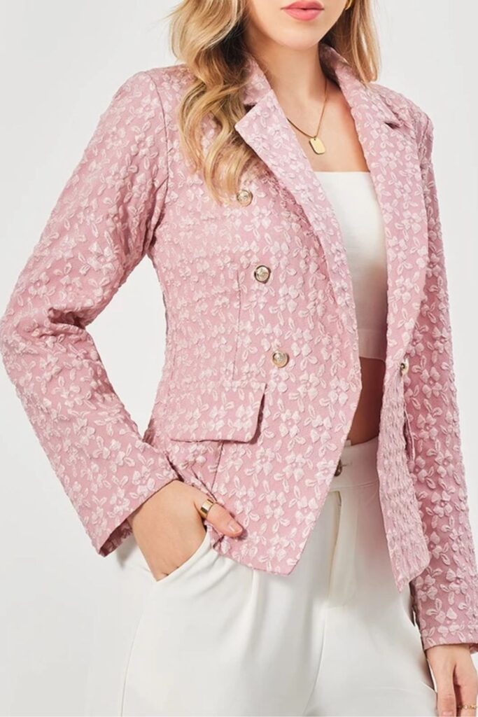 Elegante Blazer Feminino Simples com Botão