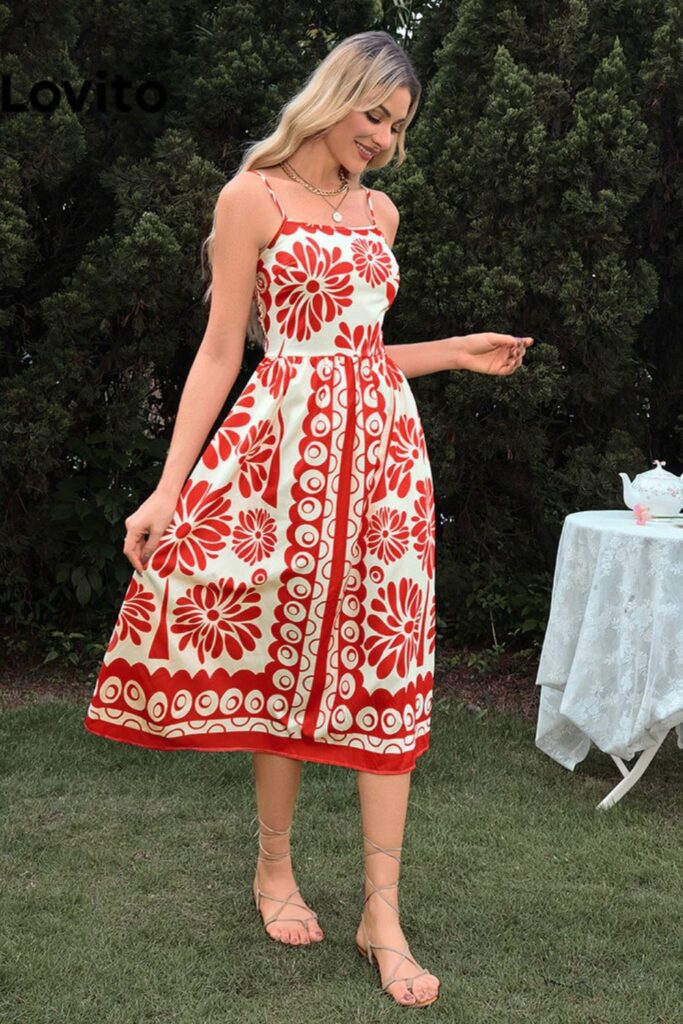 Como combinar vermelho - Vestido com estampa tribal boho