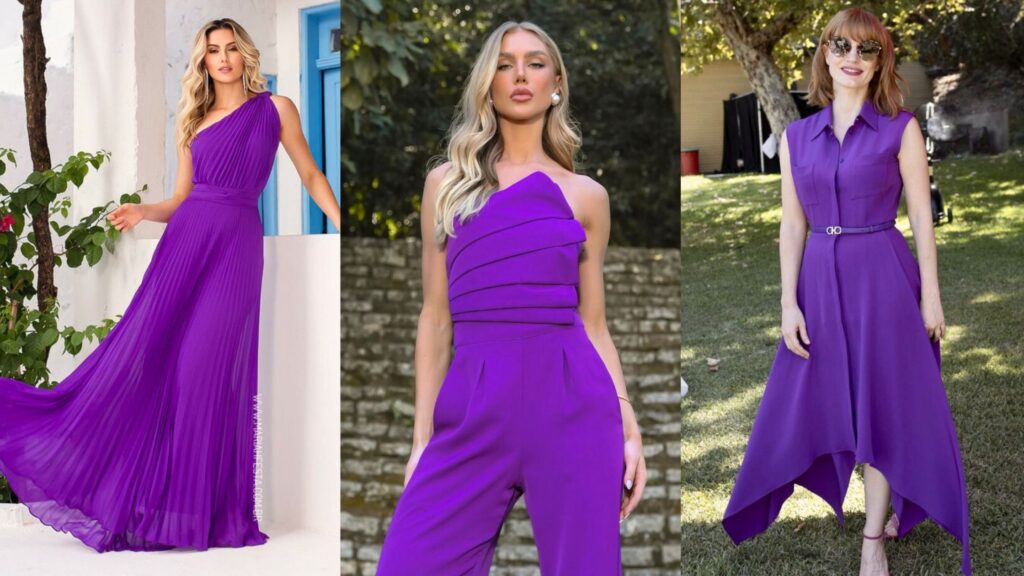 Quais cores combinam com roxo - look roxo ousado Quais cores combinam com roxo - look roxo ousado