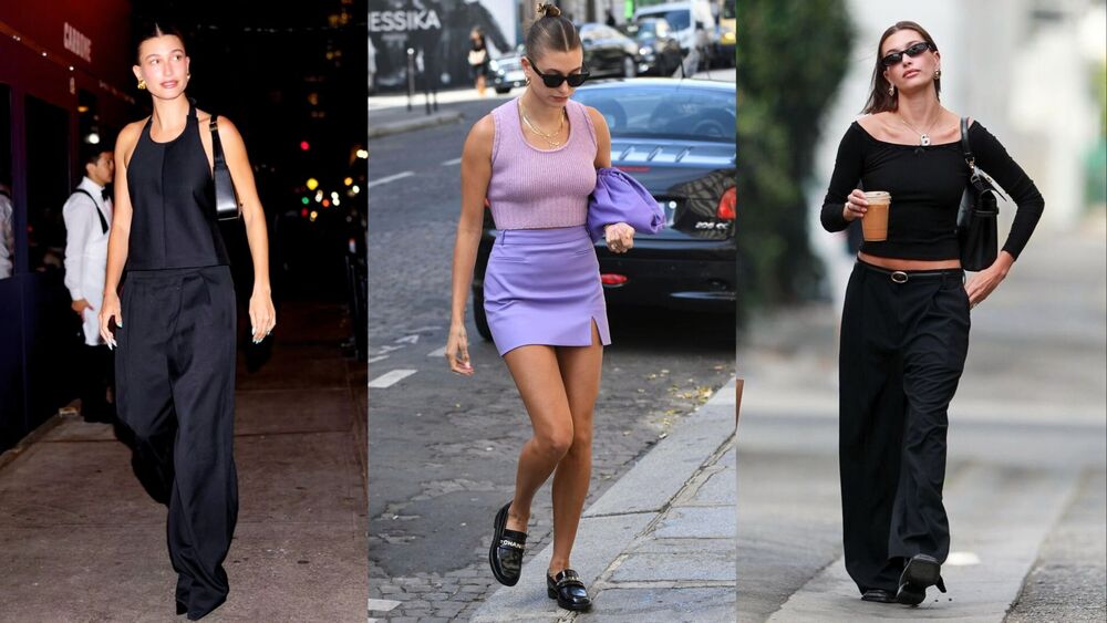 O estilo da Hailey Bieber - conjunto monocromático O estilo da Hailey Bieber - conjunto monocromático