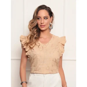 Blusa Manga Japonesa Damasco