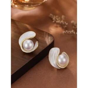 Brincos Elegantes De Círculo De Pétala