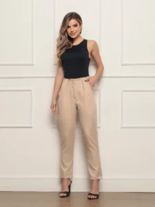 Calça Social Alfaiataria Bege