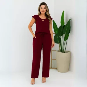 Conjunto Feminino Vinho