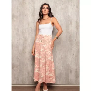 Saia Longa Estampada Nude