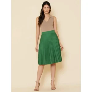 Saia Plissada Verde