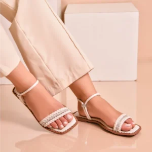 Sandália Rasteirinha Branca