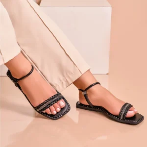 Sandália Rasteirinha Preta