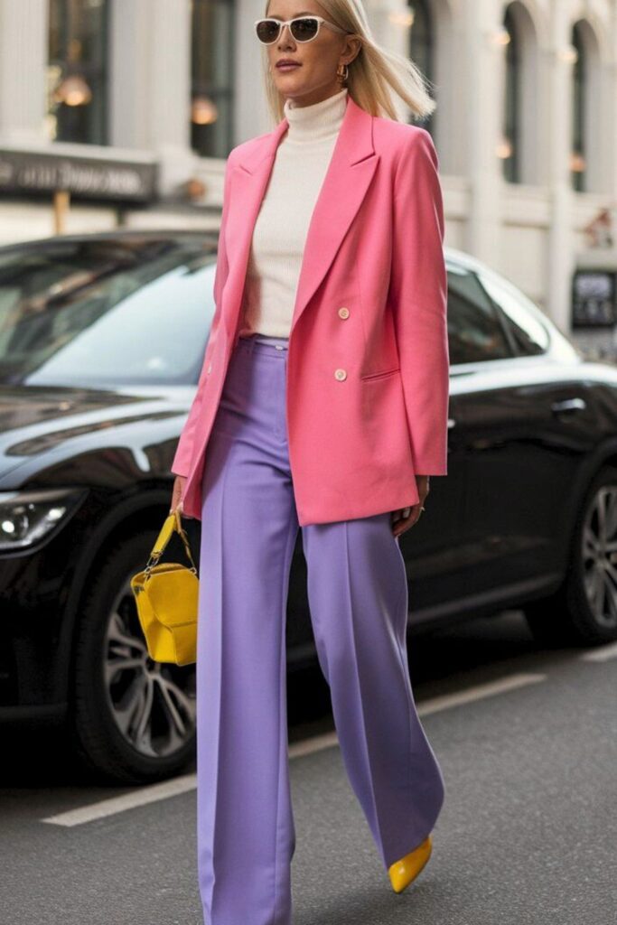 Looks com Calça Roxa - calça lavanda Looks com Calça Roxa - calça lavanda